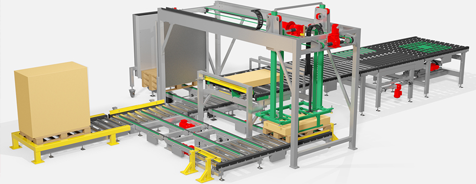 roller conveyor with feeding station