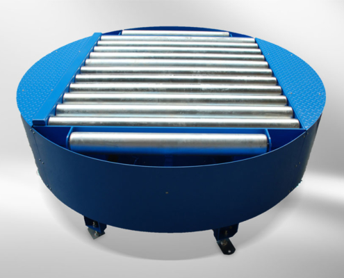 revolving stage blue with rollers
