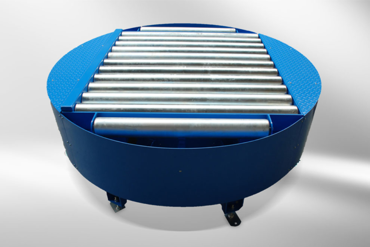 revolving stage blue with rollers