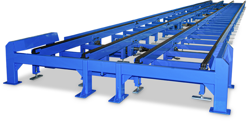 blue conveyor system for solar module manufacturer