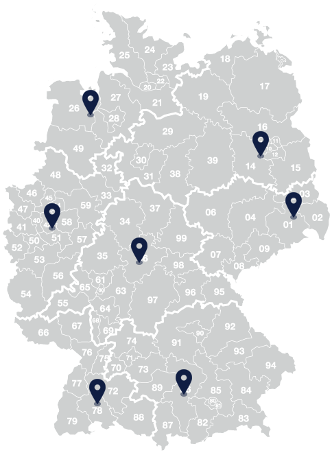 Fachberater-Karte für Deutschland